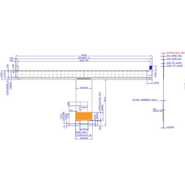 12.5 inch Bar Type TFT LCD