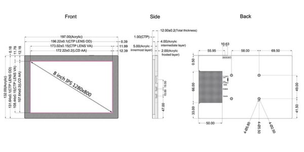 8 inch lcd display