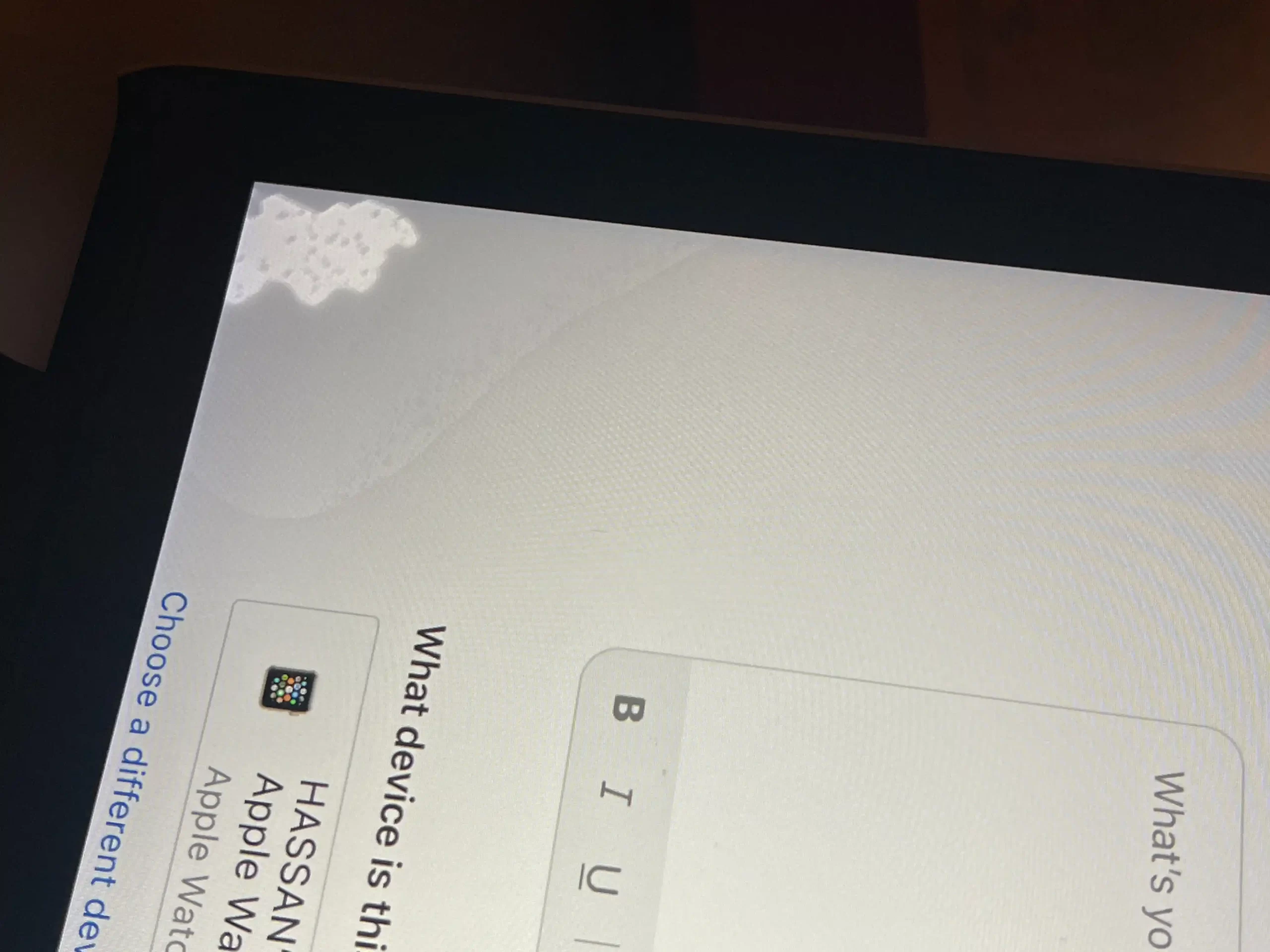 White Spots on Screen