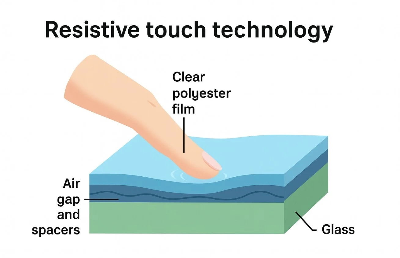 structure of a resistive touch screen