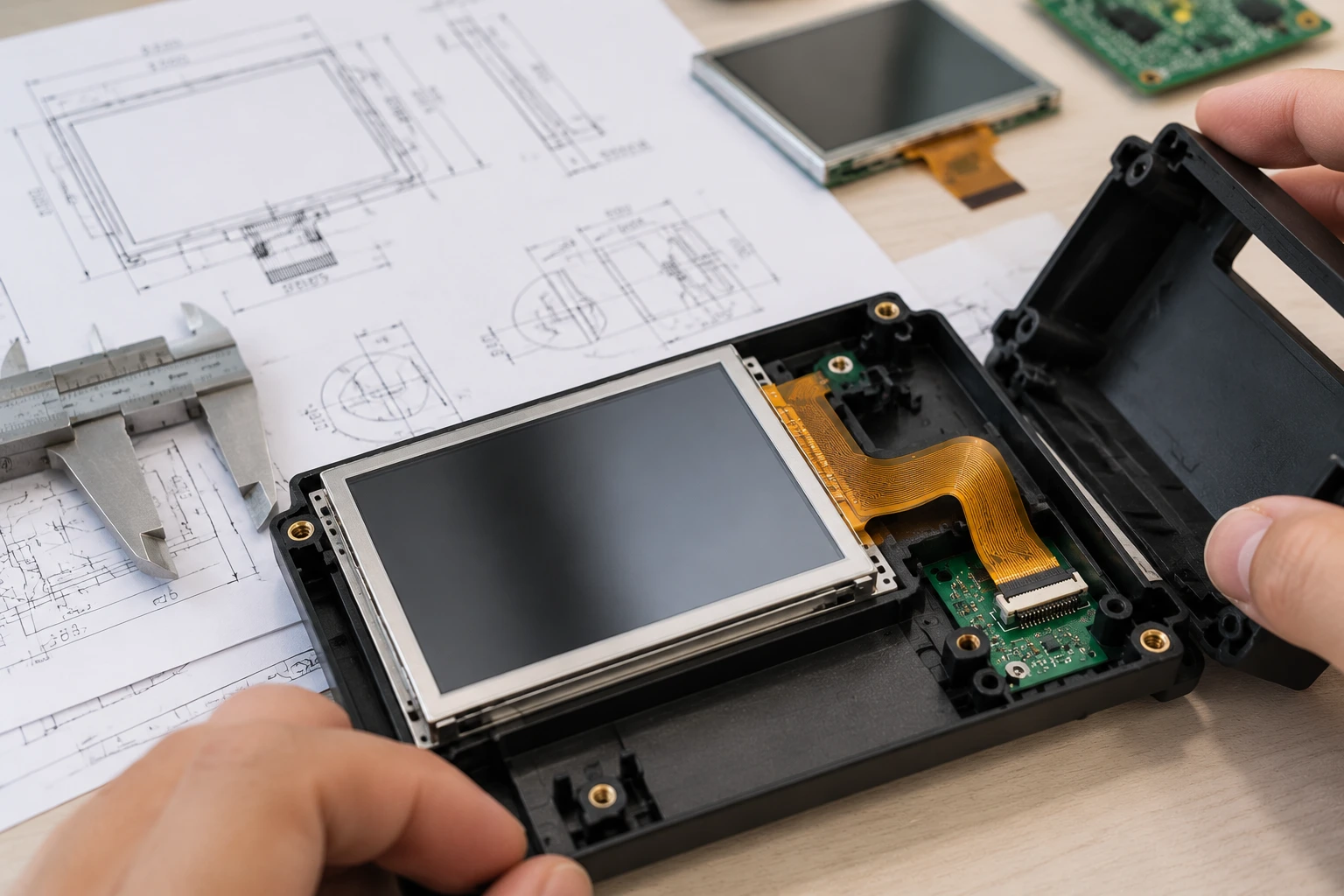 How to Route a Resistive Touch Tail in a Small LCD Assembly