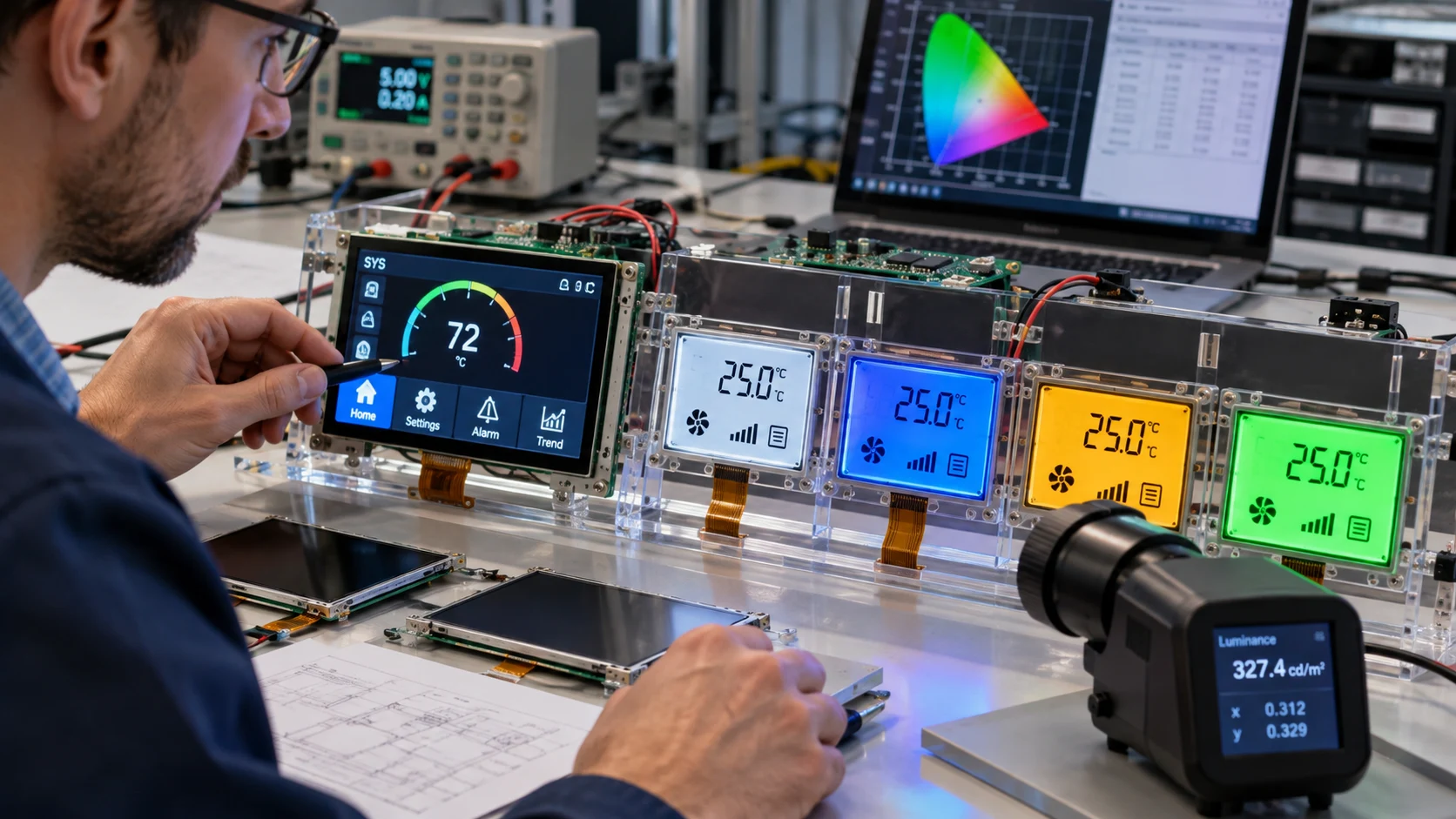 Custom Backlight Color Selection for Industrial LCD Modules