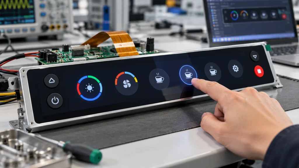 Custom Touch Integration for Bar-Shaped LCD Panels