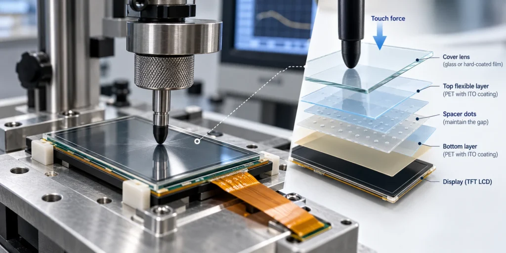 Cover-Lens Hardness Requirements for Resistive Touch Interfaces